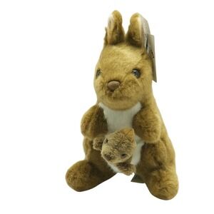 Australian Bush Toys Kangaroo Plush with Joey‎ Stuffed Animal Toy Souvenir